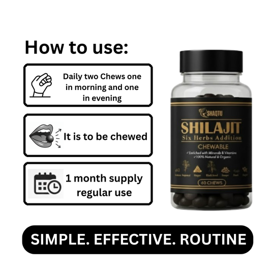 Shilajit Chews - Six Herbs Addition